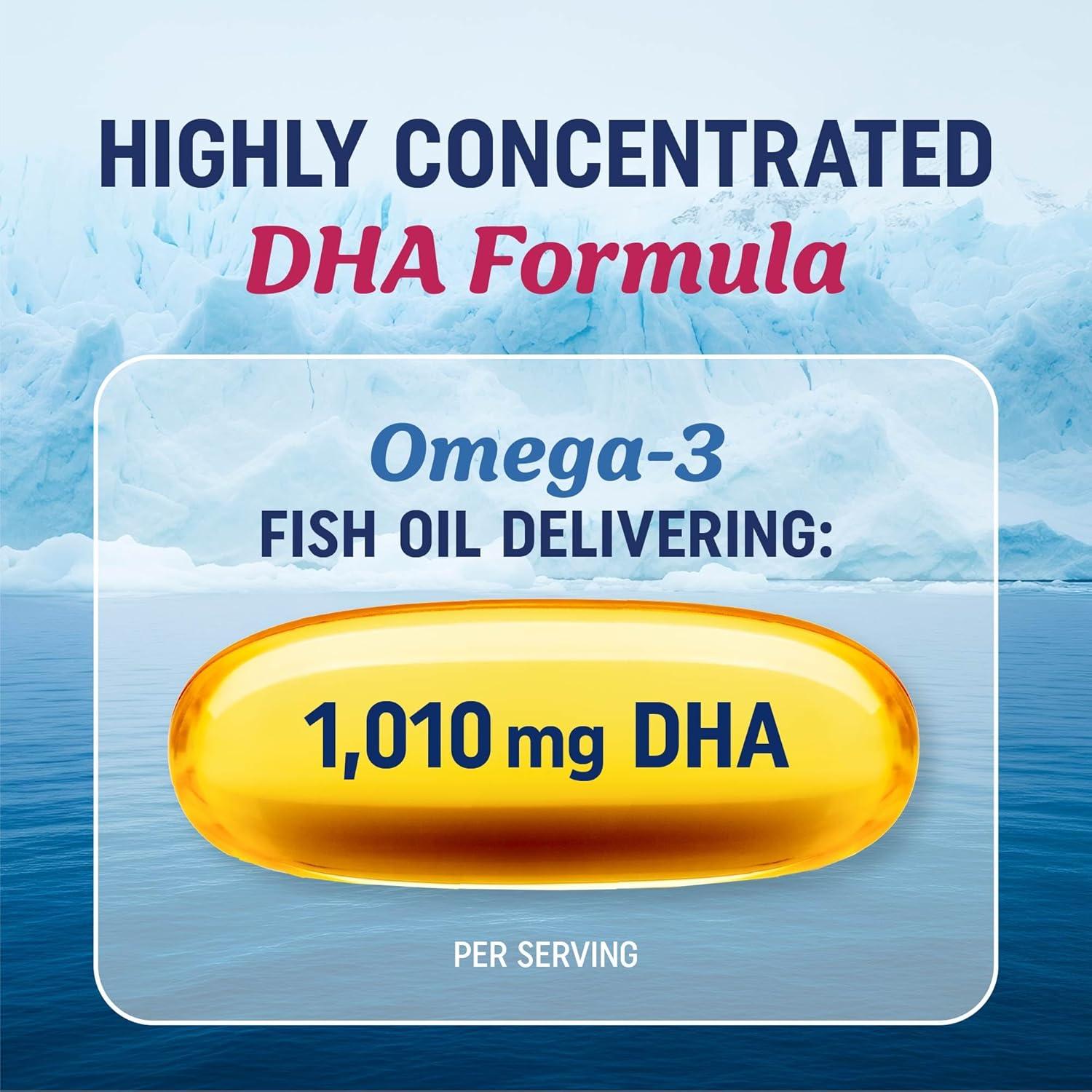 image:imageDHA Ultra 1010MG Brain amp Cognitive Health Support Omega 3 Fish Oil 1414MG Total Omega3s High Strength DHA Supplements ThirdParty Tested Sustainably Sourced GlutenFree 60 Ct