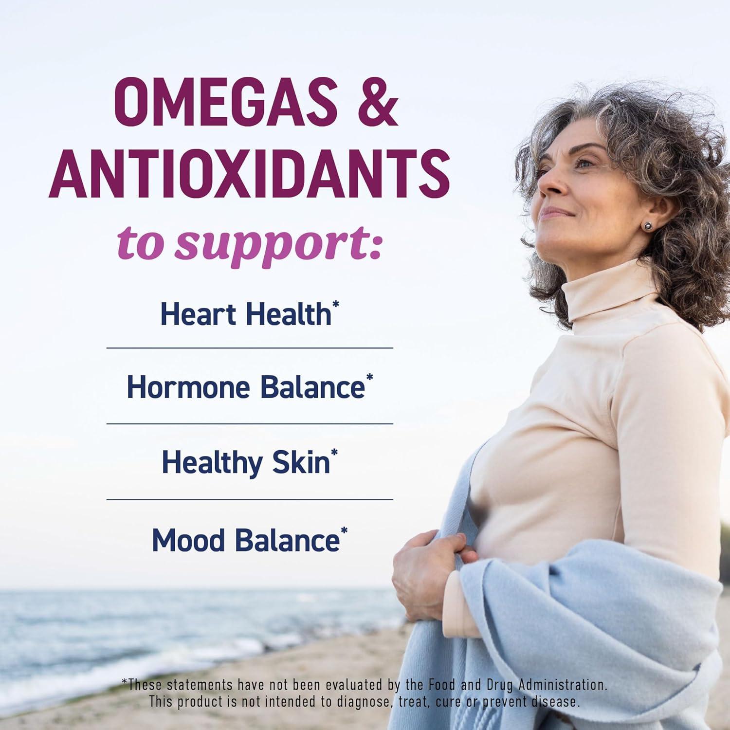 image:imageFish Oil Omega 3 Supplements for Women DHA EPA Heart Health Hormone Balance Skin amp Wellness Support 600MG Omega3 800MG Evening Primrose Oil Omega 3 Supplement for Women 120 Ct