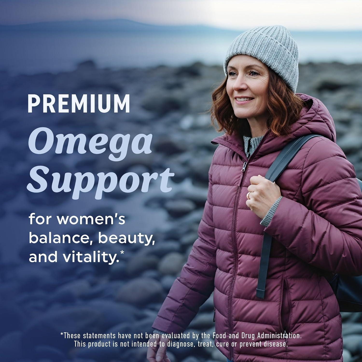 image:imageFish Oil Omega 3 Supplements for Women DHA EPA Heart Health Hormone Balance Skin amp Wellness Support 600MG Omega3 800MG Evening Primrose Oil Omega 3 Supplement for Women 120 Ct