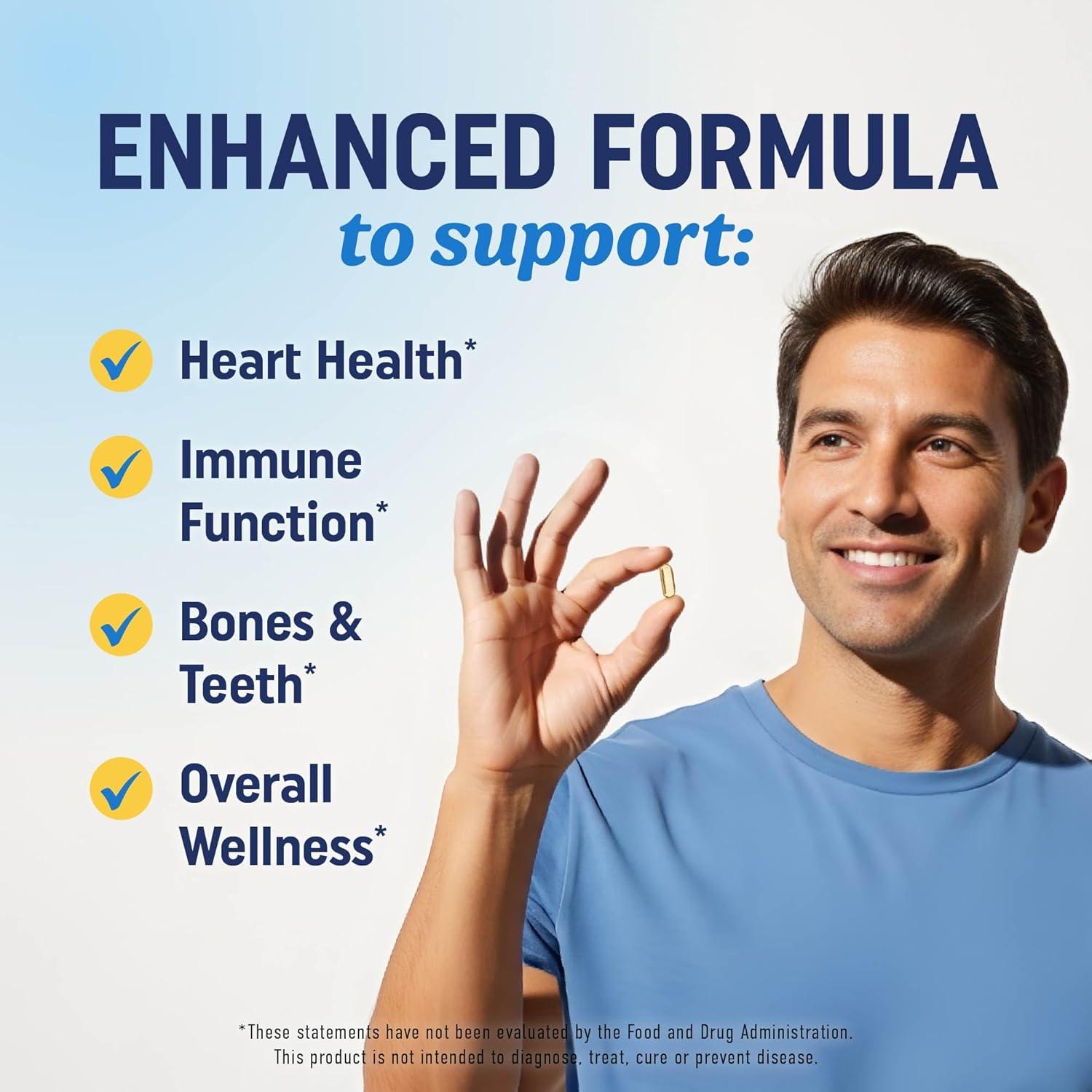 image:imageOmega 3 Fish Oil with Vitamin D3 1280MG Omega3 1000IU VIT D3 for Heart Immune amp Bone Health Support EPA DHA Omega 3 Supplement Sustainably Sourced NonGMO Fish Oil Vitamin D 90 Softgels