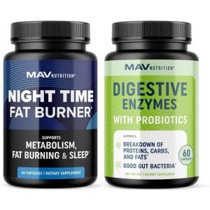 image:imageAdvanced Digestive Enzymes Complex and Night Time Fat Burner Capsules  Overnight Metabolism Booster for Fat Burning and Gut Health Support  Comprehensive Digestive Wellness Bundle