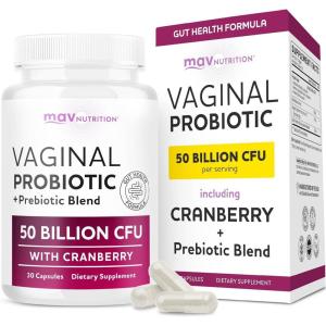 image:imagePrebiotics and Probiotics  50 Billion CFU 16 Probiotic Strains amp Inulin Prebiotic Fiber  Delayed Release Capsules  Gut Health Support  Prebiotics and Probiotics for Women amp Men  NonGMO  60 CtVaginal Probiotic