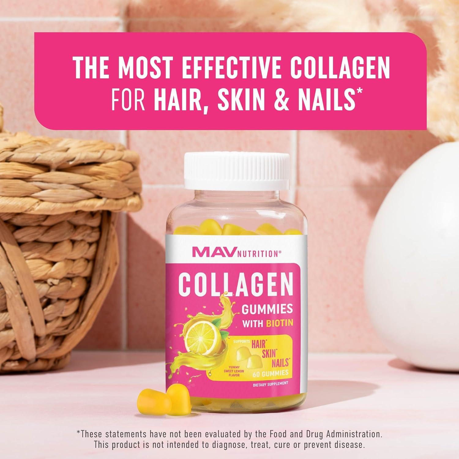 image:imageCollagen Gummies for Women 200mg Hydrolyzed Collagen 2500mcg Biotin With Vitamin C E amp Zinc Anti Aging Hair Growth Skin Strong Nails NonGMO Gummy Vitamin Supplements 60 CountCollagen Gummies