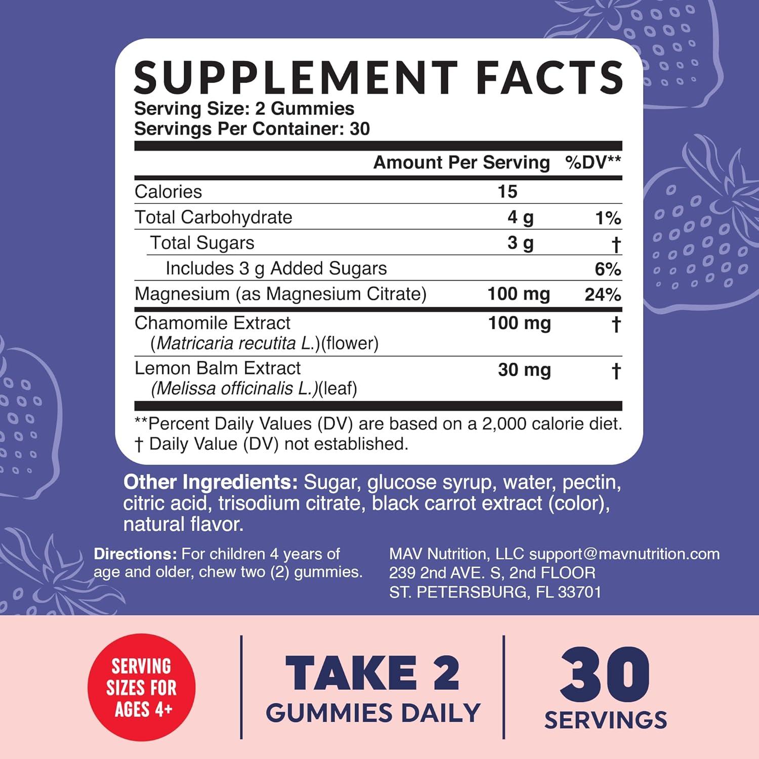 image:imageMagnesium Calming Gummies for Children Strawberry Relaxation amp Natural WakeSleep Cycles Relaxing Magnesium for Kids with Chamomile amp Lemon Balm NonGMO GlutenFree Calm Gummies 60ctStrawberry