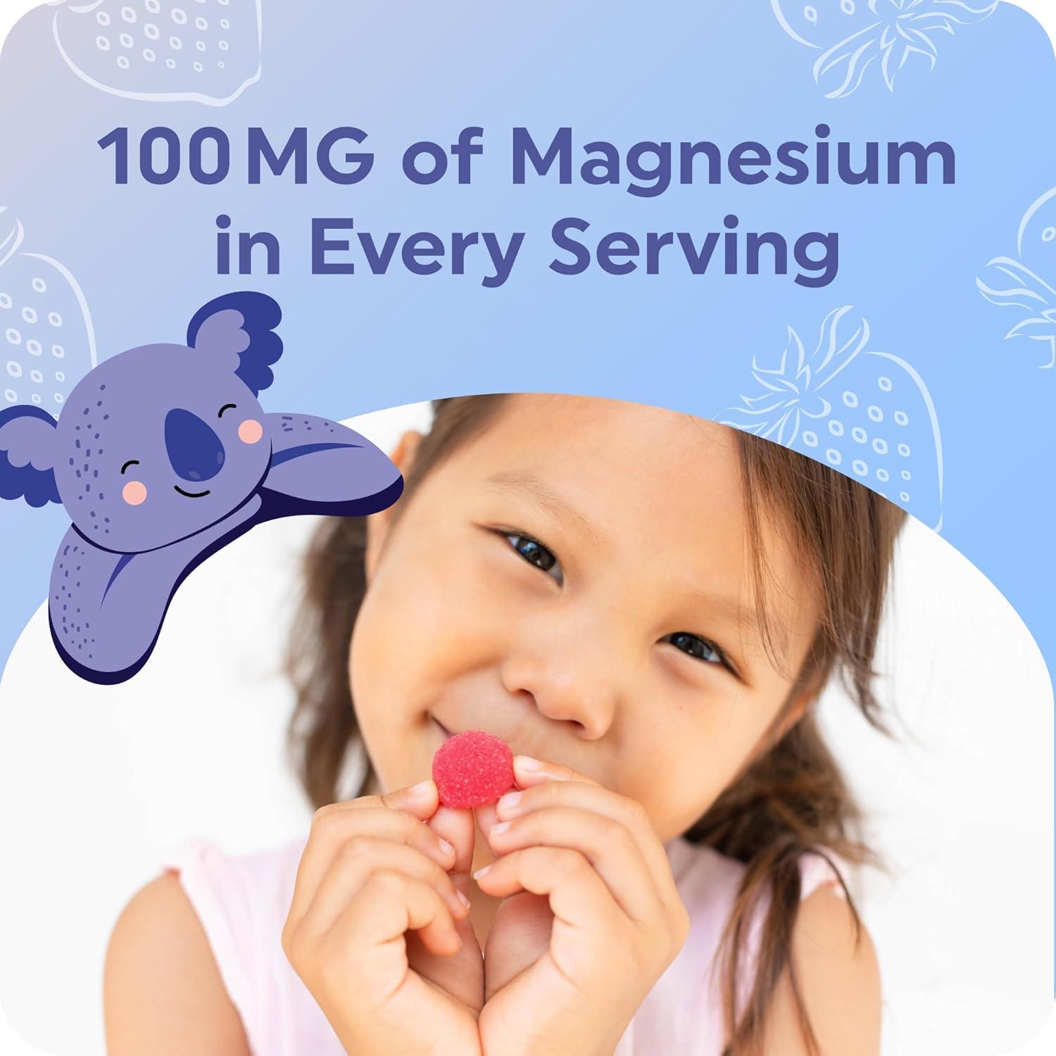image:imageMagnesium Calming Gummies for Children Strawberry Relaxation amp Natural WakeSleep Cycles Relaxing Magnesium for Kids with Chamomile amp Lemon Balm NonGMO GlutenFree Calm Gummies 60ctStrawberry