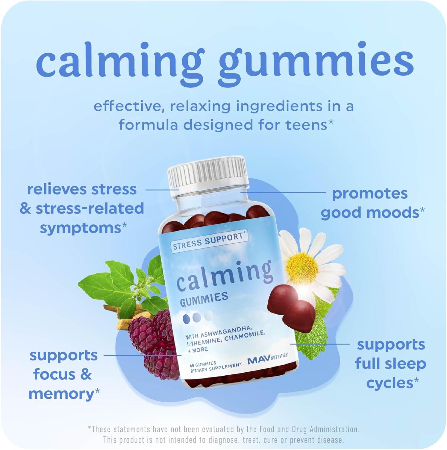 image:imageMagnesium Calming Gummies for Children Strawberry Relaxation amp Natural WakeSleep Cycles Relaxing Magnesium for Kids with Chamomile amp Lemon Balm NonGMO GlutenFree Calm Gummies 60ctRaspberry