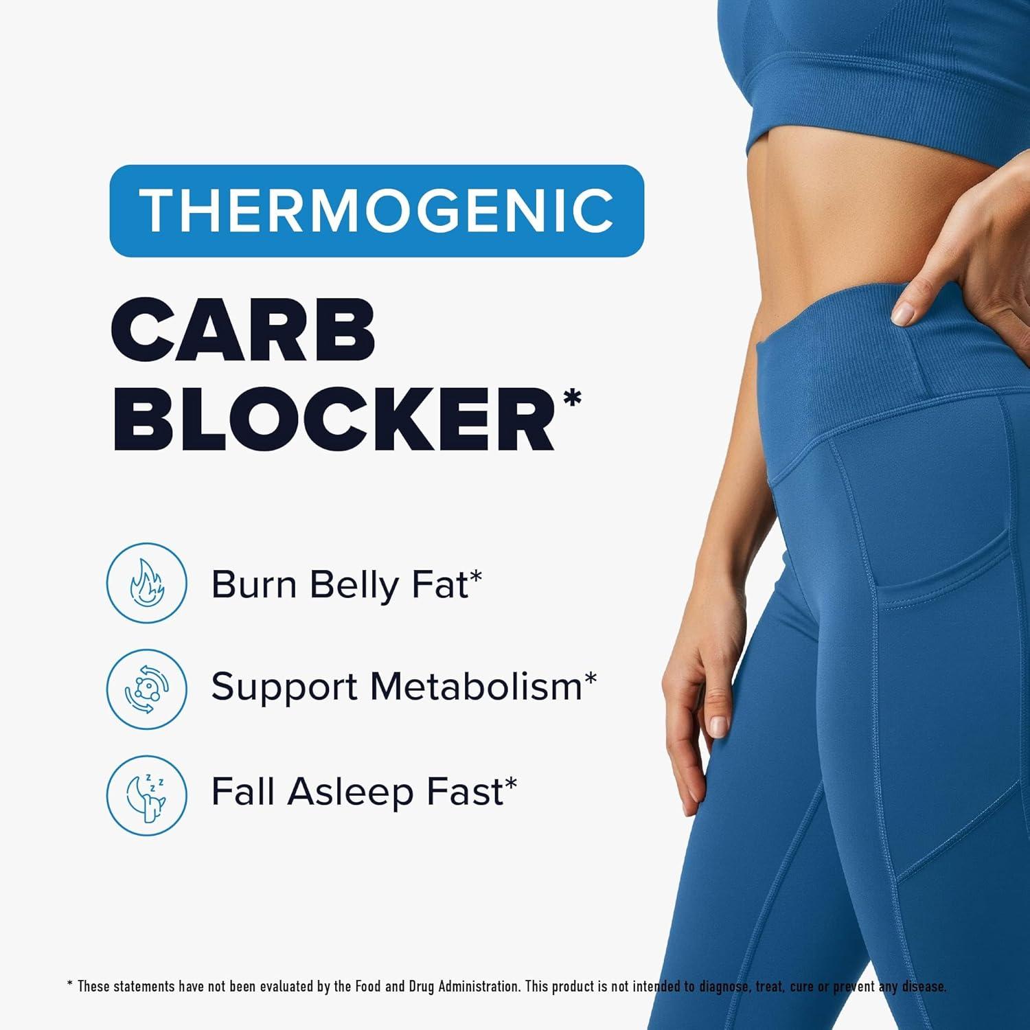 image:imageNight Time Fat Burner for Weight Loss Support amp Sleep Aid Appetite Suppressant Carb Blocker Nighttime Metabolism Booster for Stomach Fat Burner amp Night Shred with Melatonin NonGMO Vegan 60ct60 Count Pack of 1