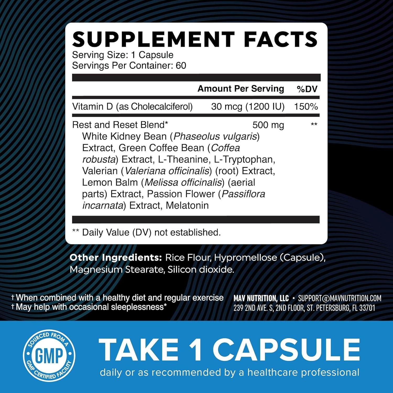 image:imageNight Time Fat Burner for Weight Loss Support amp Sleep Aid Appetite Suppressant Carb Blocker Nighttime Metabolism Booster for Stomach Fat Burner amp Night Shred with Melatonin NonGMO Vegan 60ct60 Count Pack of 1