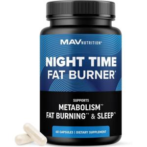 image:imageNight Time Fat Burner for Weight Loss Support amp Sleep Aid  Appetite Suppressant Carb Blocker Nighttime Metabolism Booster for Stomach Fat Burner amp Night Shred with Melatonin  NonGMO Vegan 60ct60 Count Pack of 1